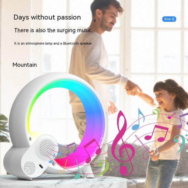 Creative Q Light Analog Sunrise Digital Display Alarm Clock Bluetooth Audio Intelligent Wake-up Q Colorful Atmosphere Light - Image 6